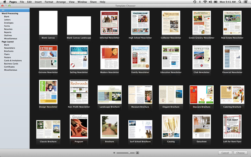 Pages 4.3 : Pages screenshot