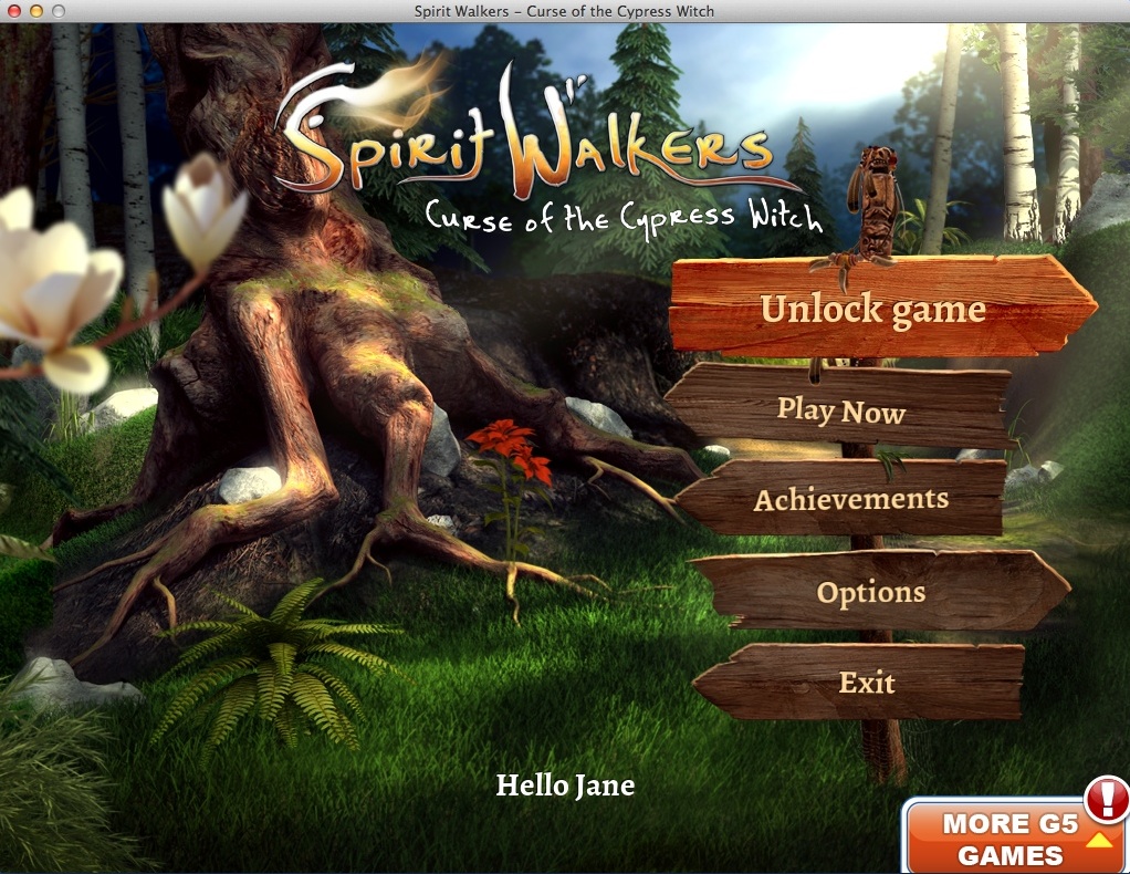 Spirit Walkers: Curse of the Cypress Witch : Main Menu