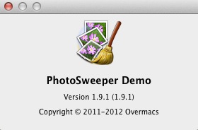 PhotoSweeper 1.9 : About window