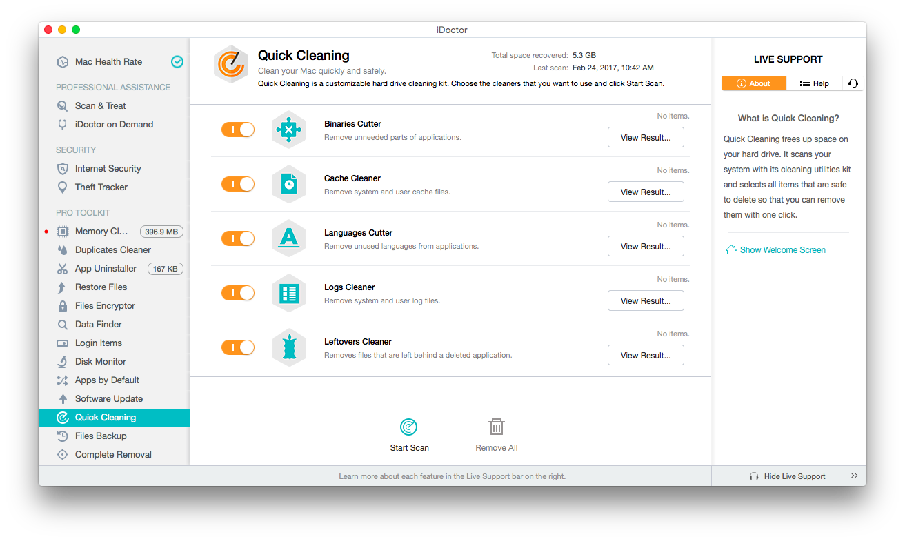 iDoctor 2.0 : Quick Cleaning