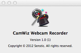 CamWiz Webcam Recorder 1.0 : About window