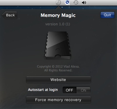 Memory Magic 1.0 : About window