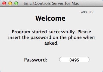 SmartControls Server for Mac 0.9 : Main window