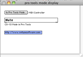 Pro Tools Mode Display 4.5 : Main Window
