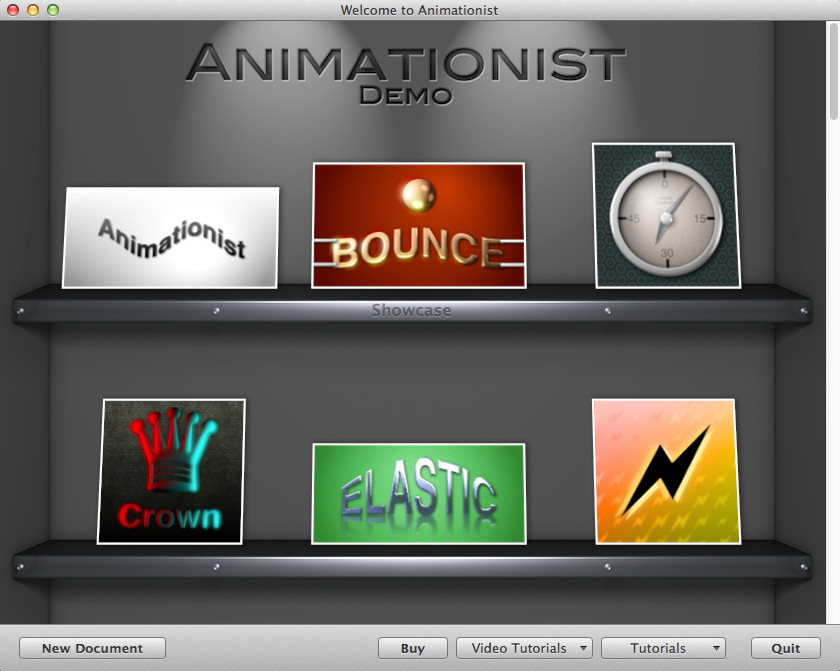Animationist 1.0 : Main window