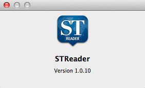 STReader 1.0 : About window