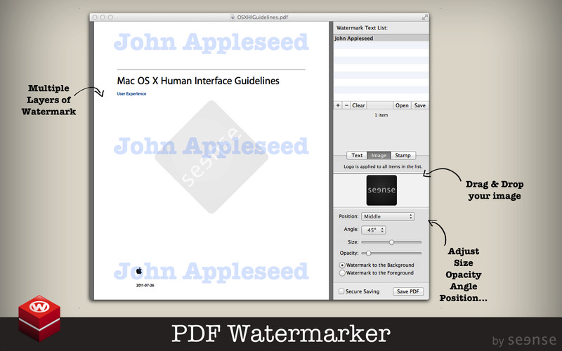 PDF Watermarker 2.0 : PDF Watermarker screenshot