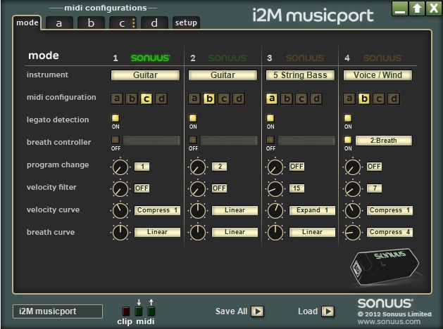 i2M musicport 1.3 : Main window