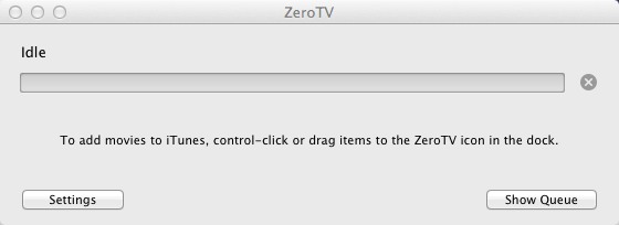 ZeroTV 1.2 : Main window