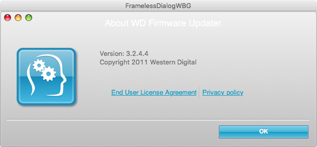WDFirmwareUpdater 3.2 : About