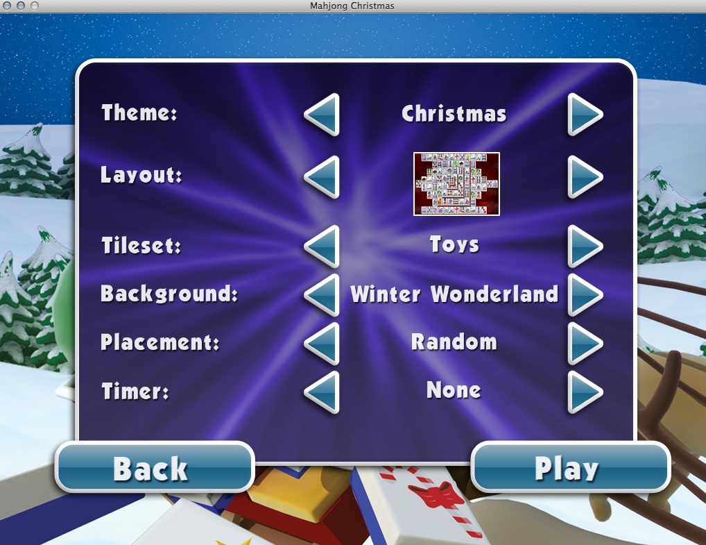 Mahjong Christmas 2.0 : Configuring Level Settings