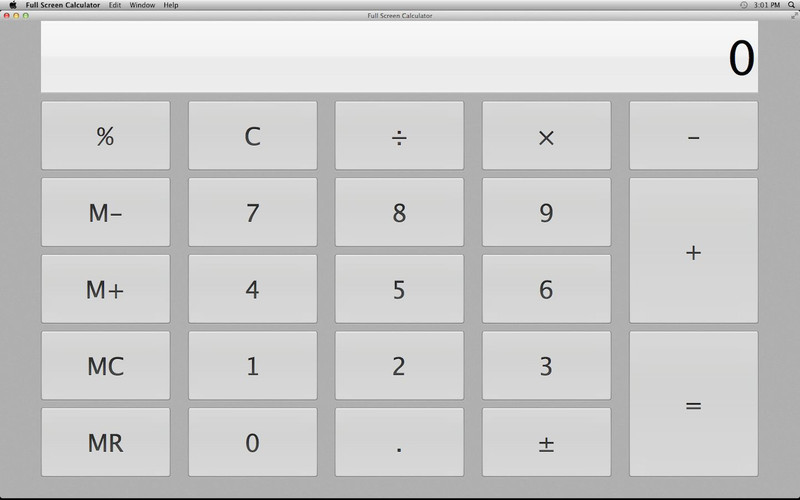 Full Screen Calculator 4.8 : Full Screen Calculator screenshot