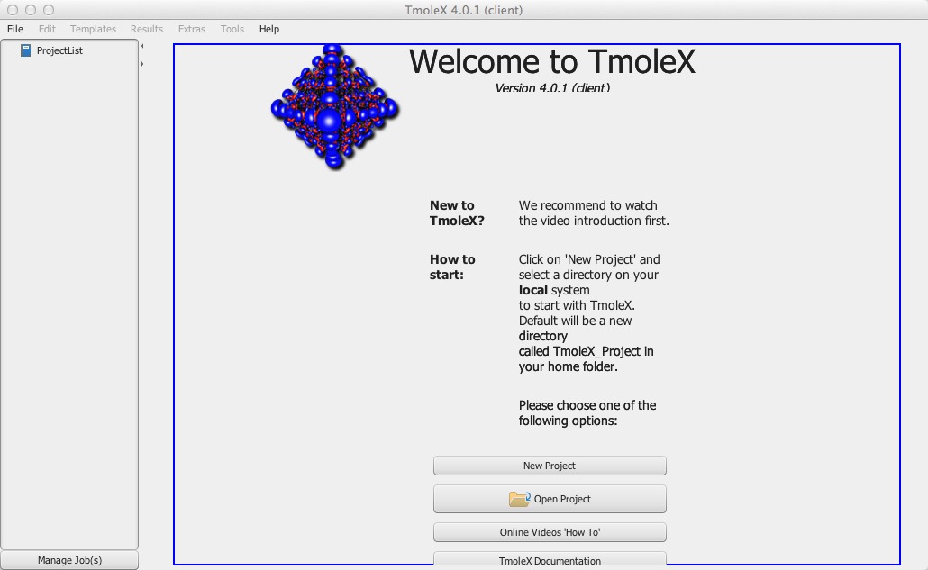 Tmolex 4.0 : Main window