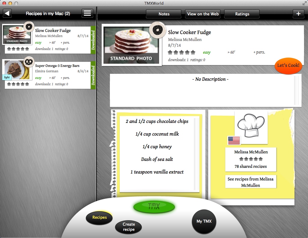 TMX World 1.0 : Checking Downloaded Recipes