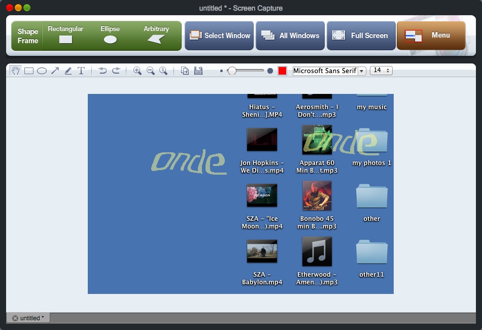 Ondesoft Screen Capture for Mac 1.2 : Main Window