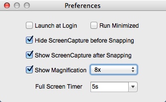 Ondesoft Screen Capture for Mac 1.2 : Program Preferences