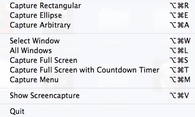 Ondesoft Screen Capture for Mac 1.2 : Main Menu