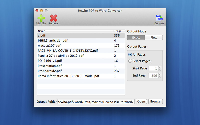 Hewbo PDF to Word Converter 2.0 : Hewbo PDF to Word Converter screenshot