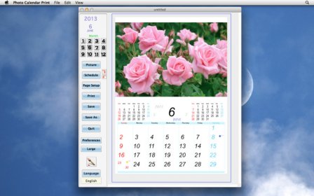 Photo Calendar Print screenshot