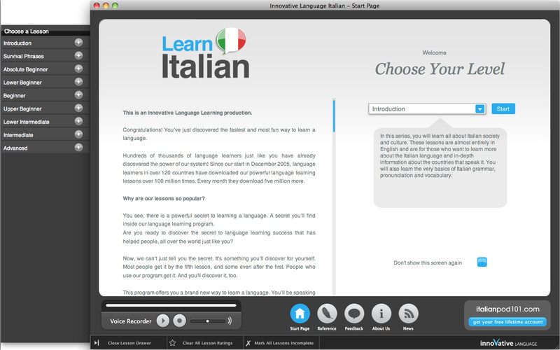 Learn Italian - Complete Audio Course (Beginner to Advanced) 1.0 : Learn Italian - Complete Audio Course (Beginner to Advanced) screenshot
