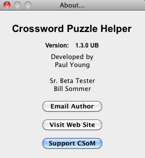Crossword Puzzle Helper 1.3 : About