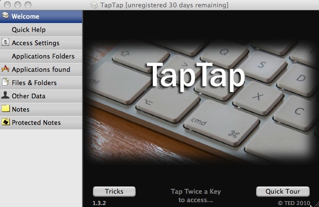 TapTap 1.3 : Main window