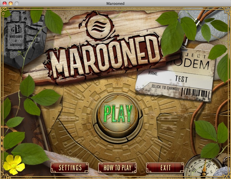 Marooned 1.0 : Main menu