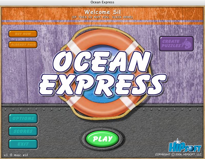 Ocean Express 1.0 : Main menu