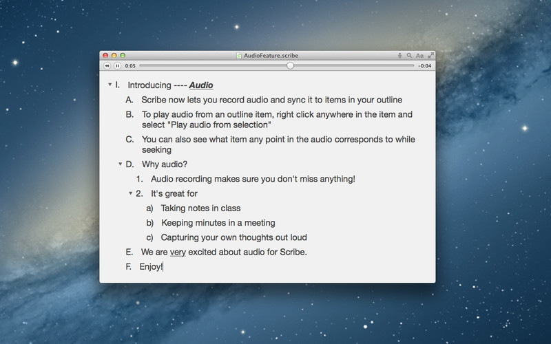 Scribe - Intuitive Outliner 2.0 : Scribe - Intuitive Outliner screenshot