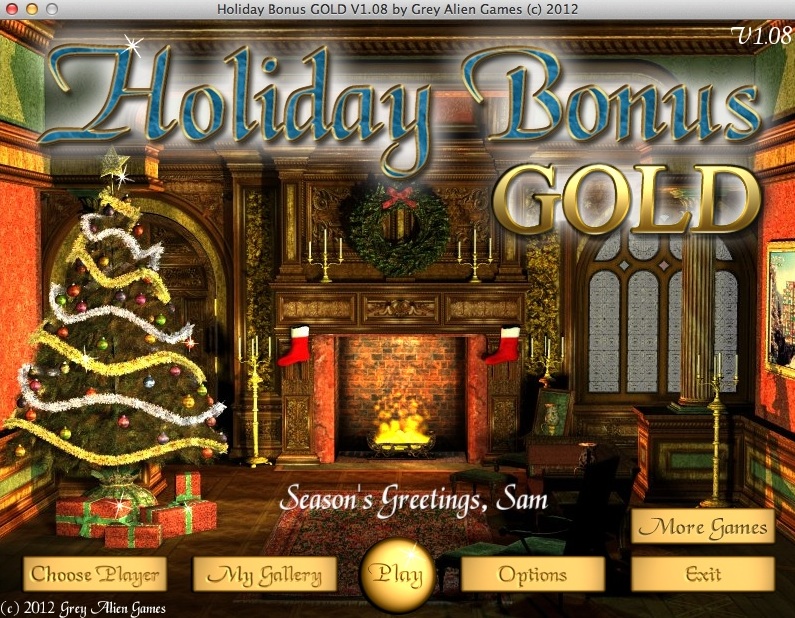 Holiday Bonus GOLD 1.0 : Main Menu