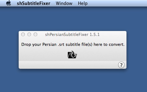 Persian Subtitle Fixer 1.5 : Main window