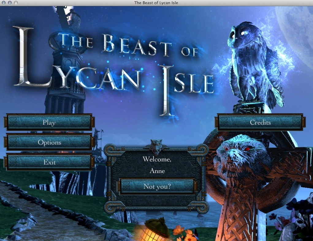 The Beast of Lycan Isle 2.0 : Main Menu
