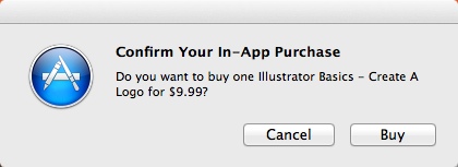 AV for Illustrator CS6 1.0 : Confirming In-App Purchase