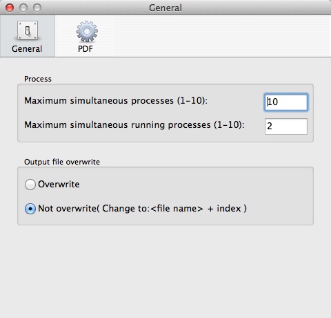 iMacsoft PDF to Text Converter 3.0 : Program Preferences