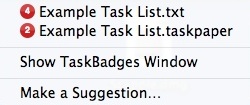 TaskBadges 1.1 : Main Menu