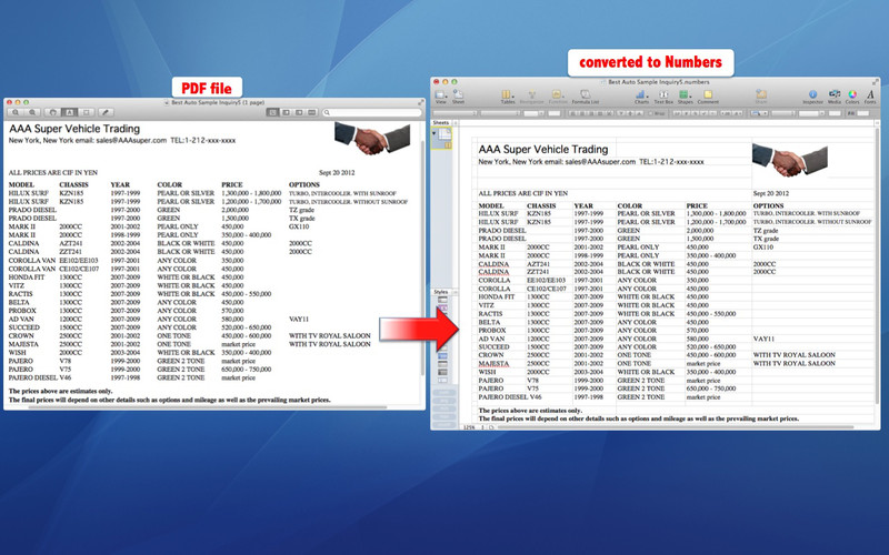 PDF2Office SE for iWork 2 2.0 : PDF2Office SE for iWork 2 screenshot