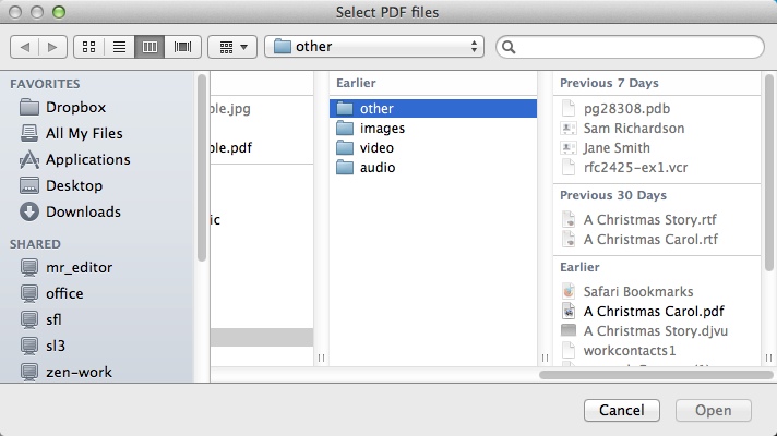 Purely PDF To Image 1.0 : Selecting Input Files