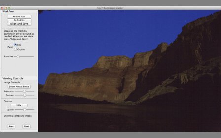 Starry Landscape Stacker screenshot
