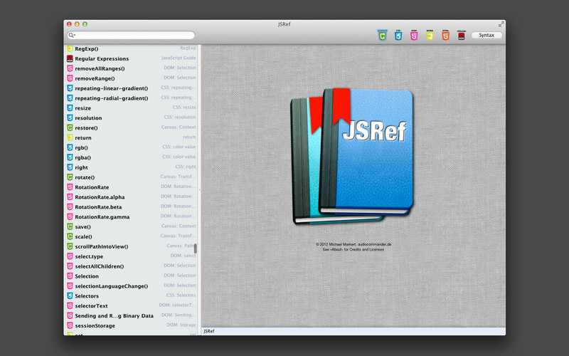 JSRef 1.1 : JSRef screenshot