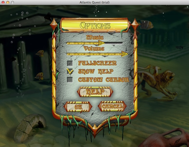 Atlantis Quest 1.0 : Game Options