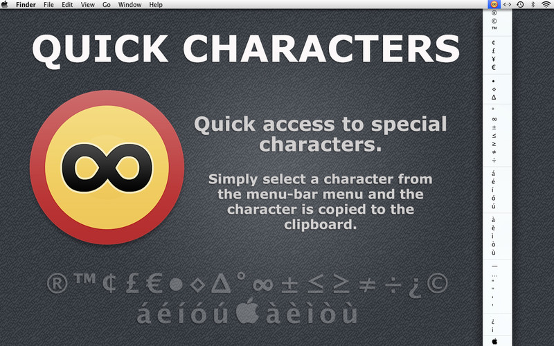 Quick Characters 1.0 : Quick Characters screenshot