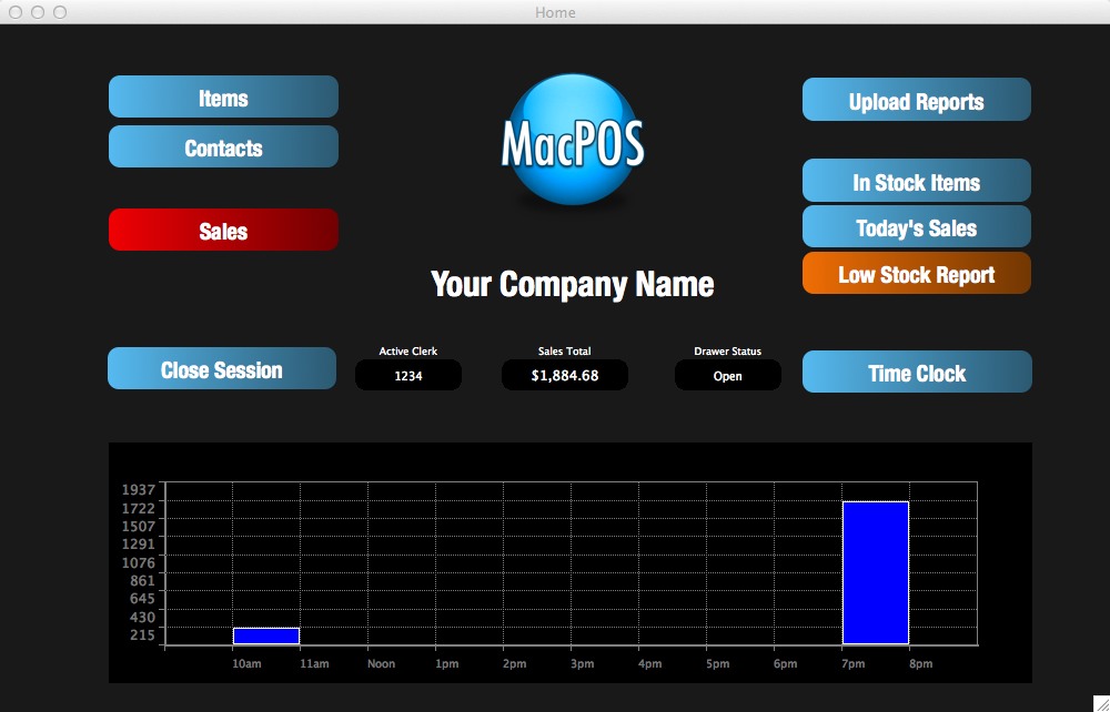 MacPOS Standard 2014.9 : Main window