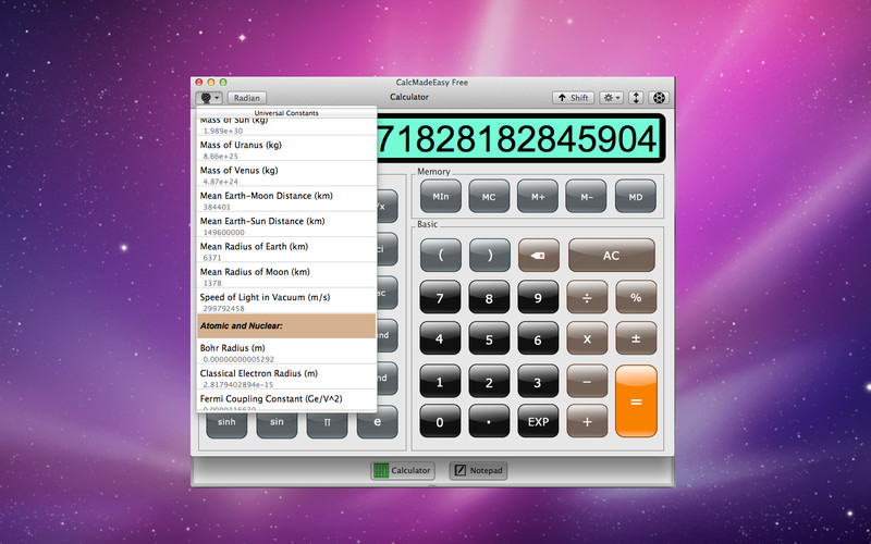 CalcMadeEasy Free - Scientific Calculator with Auto Notes 1.8 : CalcMadeEasy Free - Scientific Calculator with Auto Notes screenshot