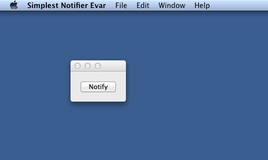 Simplest Notifier Evar 1.0 : Main window