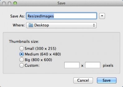 Exporting Resized Images