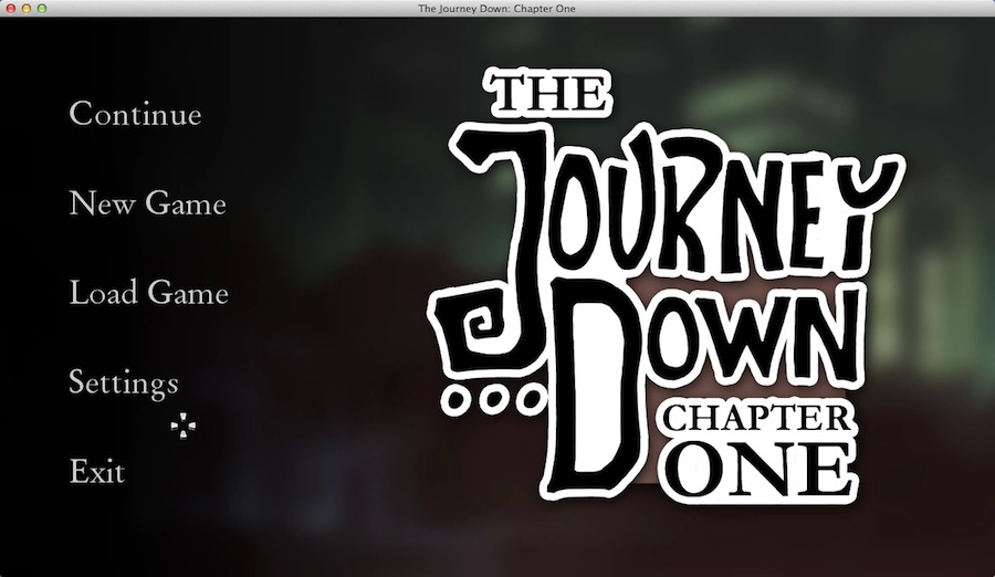 The Journey Down: Chapter One 1.0 : Main Menu
