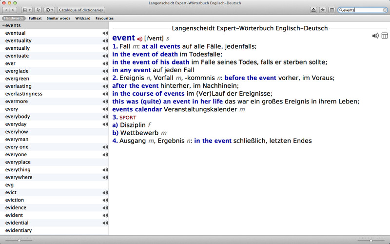 Langenscheidt Dictionaries 8.4 : Langenscheidt Dictionaries screenshot