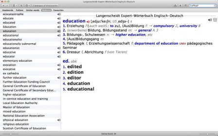 Langenscheidt Dictionaries screenshot