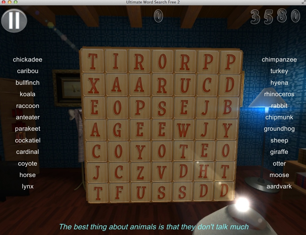 Ultimate Word Search 2 1.0 : Gameplay Window