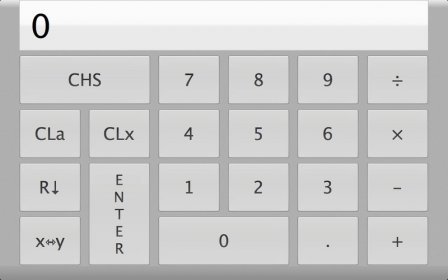 Full Screen RPN Calculator screenshot